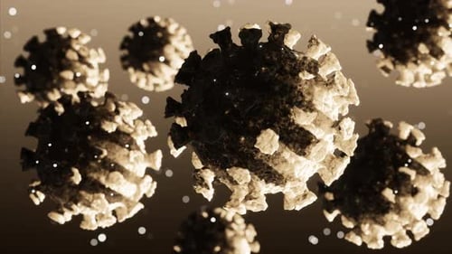 Microscopic 3D Virus Cells Rotating in Abstract Space