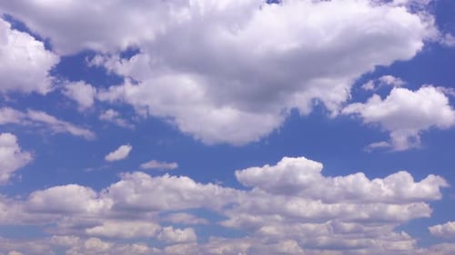 Clouds Flowing in a Beautiful Blue Sky