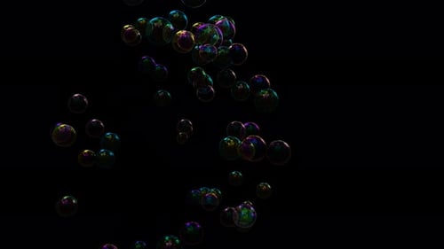 Floating Iridescent Bubbles Abstract Flow Video Overlay