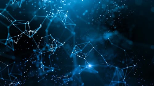 Futuristic Blue Plexus Network Digital Connection Background Loop