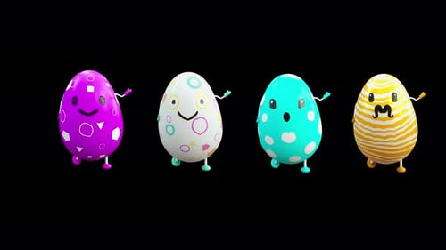 69 Easter Day Eggs Dancing 4K
