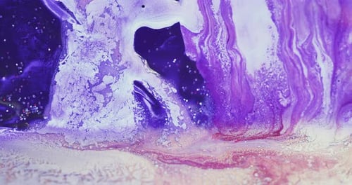 Abstract Swirling Paints with Glitter Background