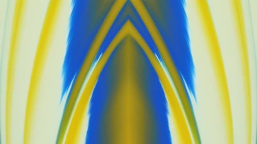 Abstract Symmetrical Pattern in Blue and Yellow