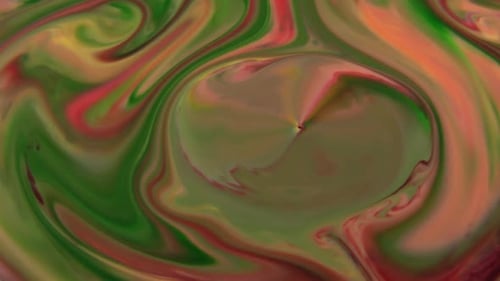 Colorful Abstract Swirls of Fluid Paint