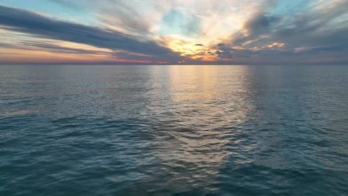 Colorful sunset over the Mediterranean Sea