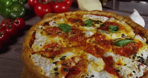Putting Basil On Pizza 86b