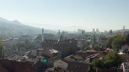 Aerial Shot Sarajevo Bosnia and Herzegovina