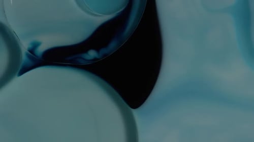 Abstract Blue and Black Fluid Motion