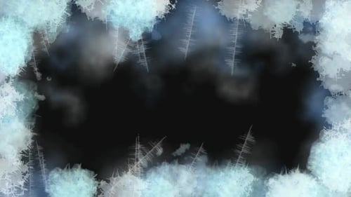 Winter Ice Frost Freezing Window Frame Transition