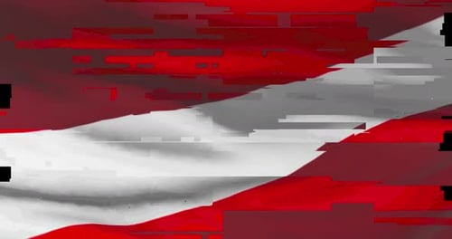 Drapeau national letton avec pépin numérique