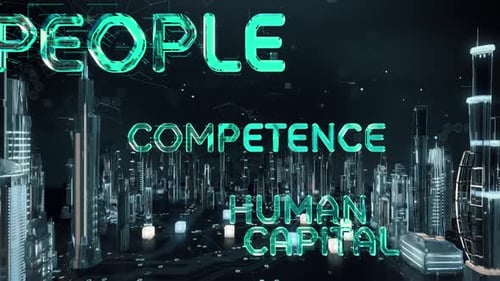 Futuristic Corporate Data Network Title Reveal for Business Concepts