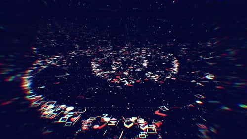 Abstract Digital Glitch Effect Background Animation