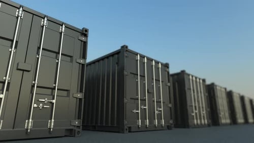 Black Cargo Containers