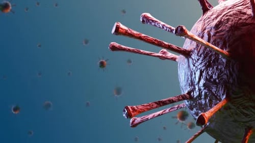 Rotating Virus Particle 3D Medical Animation