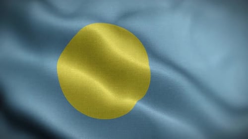 Palau-Flagge texturierter, wehender Fronthintergrund HD