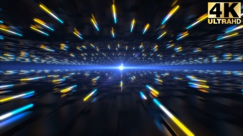 Futuristic Digital Tunnel Abstract Loop Background