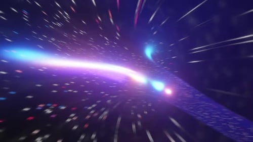 3d Render Abstract Tunnel of Blueorange Color