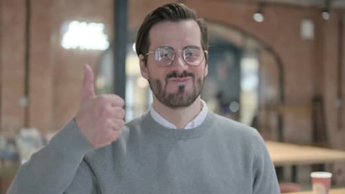 Man Giving Thumbs Up