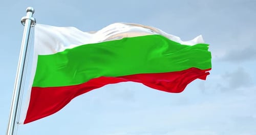 Bulgarian National Flag Waving Loop