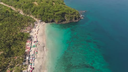 Sandy Beach in a Tropical Resort