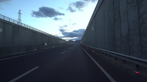 Driving Car On A Road