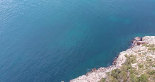 Der Hafen von Soller auf Mallorca von oben