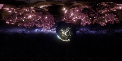 Big Alien Mothership. VR 360 Virtual Reality