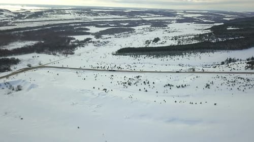 Trucks On Country Road
