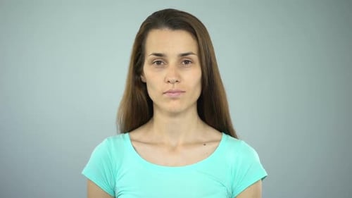 Woman Holding a No is No Sign