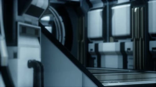 Futuristisches Sci-Fi-Raumschiff-Interieur