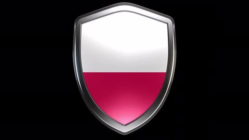 Poland Emblem Transition with Alpha Channel - 4K Resolution