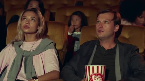 People Audience Watching Movie in Cinema Theater