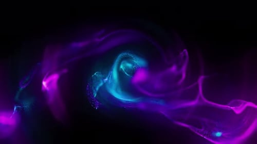 Ethereal Fluid Particle Flow Background Animation