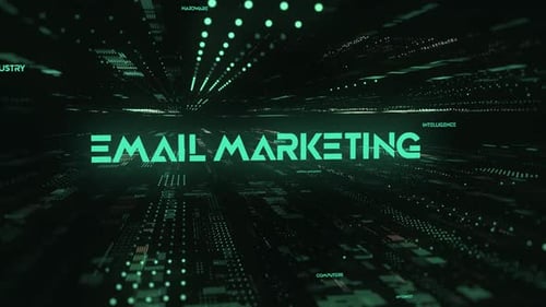 Futuristic Digital Email Marketing Text Reveal Animation