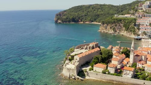 Toma aérea Budva Montenegro