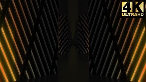 Dynamic Neon Light Tunnel Loop Background