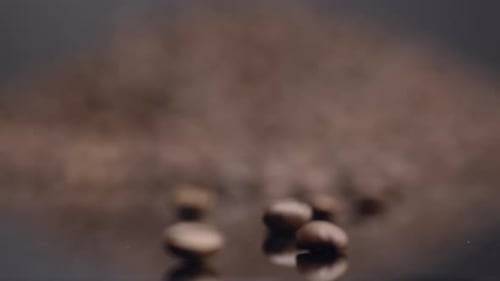 Stapel Kaffeekörner Nahaufnahme Hintergrund
