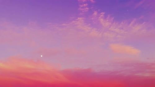 Pink and Purple Sunset Sky Time Lapse