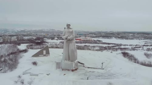 Aerial View of Alyosha Memorial Murmansk