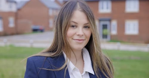 Authentic smiling woman portrait at park