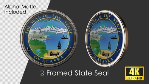 Framed Seal Of Alaska State