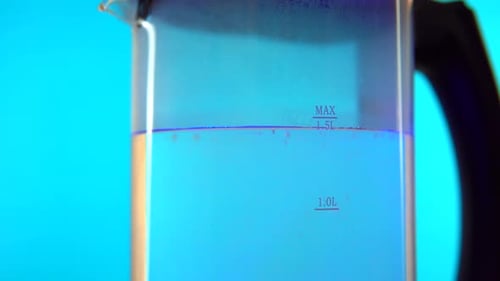 Close Up of Water in Electric Kettle