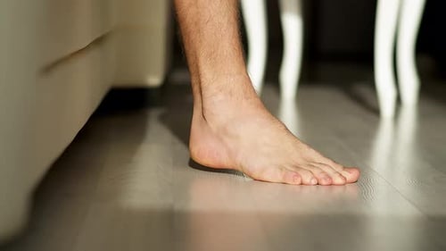 Man Getting Out of Bed, Close Up