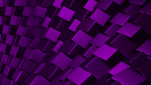 Dynamic Purple Cube Grid Wave Loop Background