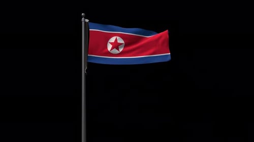 Bandera de Corea del Norte con Alpha 4K