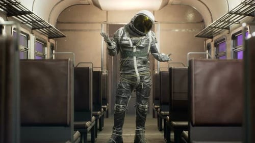 The Astronaut Makes A Questioning Gesture
