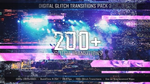 Digital Glitch Transition Effects