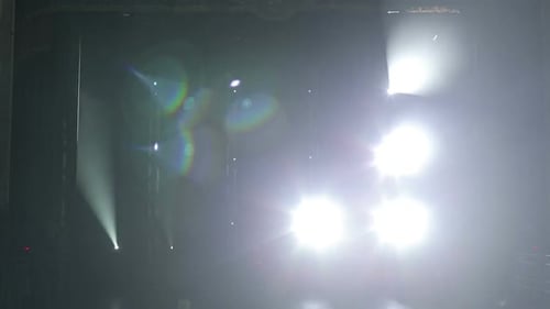 Flashing Stage Lights with Haze for Concert Performance