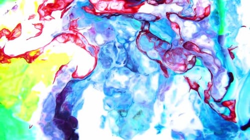 Abstrakte, sprudelnde Kunstmuster, flüssige Farbe