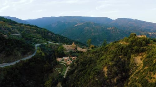 Aerial View of a mountains in Stilo, Calabria